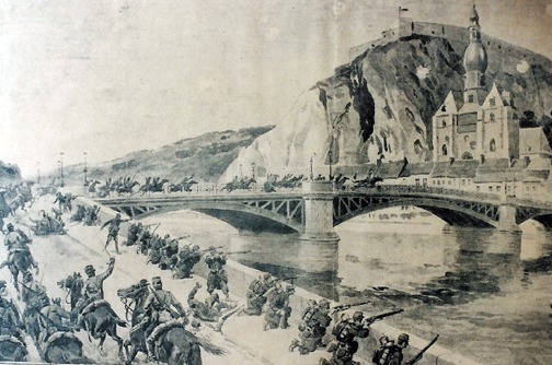 15 août 1914: les Allemands battus à Dinant Source: www.dinant.be. Collection privée.